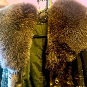 Sheared Lambs wool coat with full Fox collar